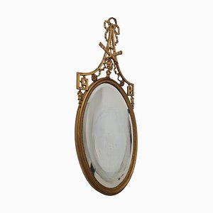 Neoclassic Gilt Wood Round Mirror, 1800s