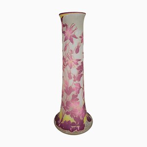 Grand Vase Cyclamens Art Nouveau de E Gallé