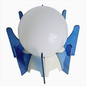 Lampada da tavolo Space Age in vetro opaco