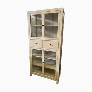 Vintage Cabinet with Glass Doors and Drawers