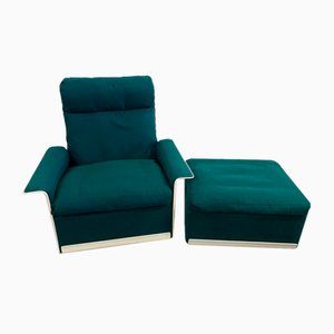 Vitsoe RZ 62 Armchair and Stool by Dieter Rams for Vitsœ, 1960s, Set of 2