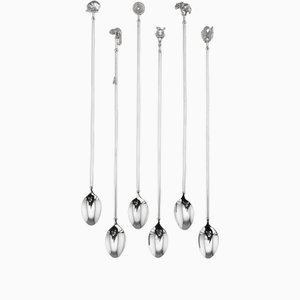 Silver Cased Cocktail Spoons from Patrick Mavros, Set of 6