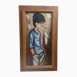 Vaurin, Casual Teenager, 1964, pintura al óleo, enmarcado