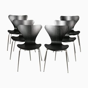 Sedie della serie 7 di Arne Jacobsen per Fritz Hansen, 1955, set di 6