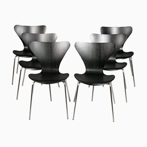 Serie 7 Stühle von Arne Jacobsen für Fritz Hansen, 1955, 6er Set