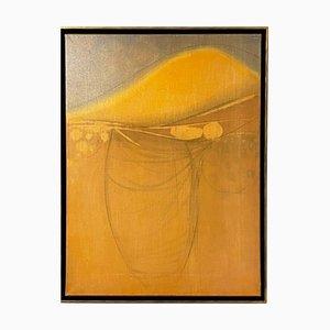 Michael Snow, Ornos, Oil & Pencil on Canvas, 1964, Framed