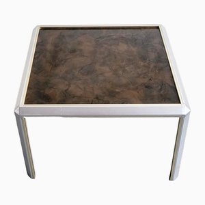 Vintage Coffee Table in Aluminim and Formica, 1960s