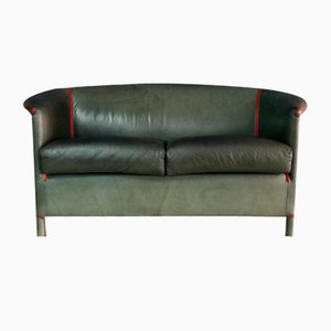 Zwei-Sitzer Ledersofa von Paolo Piva für Wittmann, 1980er