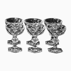 Crystal Champagne Glasses from Baccarat Harcourt, 1841, Set of 6