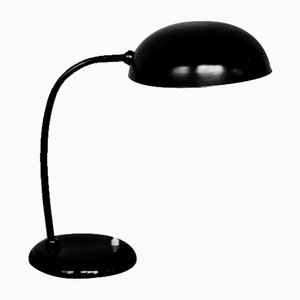 Lampada da scrivania Bauhaus vintage minimalista in metallo nero di Cosack, Germania, anni '40