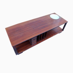 Italienischer Teak Couchtisch mit Schubladen, 1960er