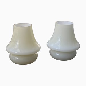 Lampes de Bureau Champignon de Venini, 1970s, Set de 2