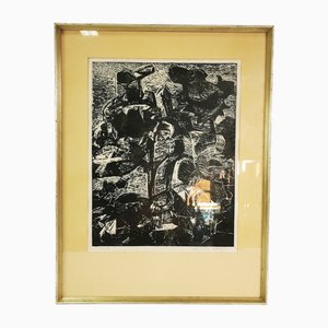 Helle Thorborg, Composition, Lithograph, 1964, Framed