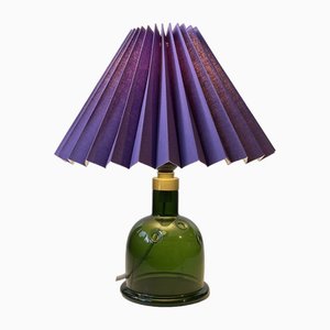 Mid-Century Green Glass Meteor Table Lamp by Michael Bang for Holmegaard, 1970s