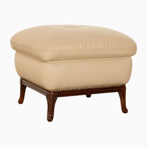 Victoria Leather Stool in Beige from Nieri