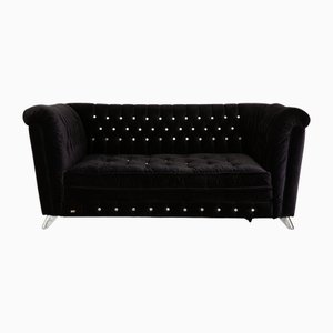 Chelsea 3-Seater Sofa in Black Fabric from Bretz