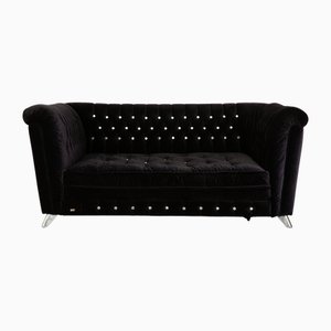 Schwarzes Chelsea 3-Sitzer Sofa von Bretz