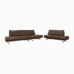 Phoenix Leather Corner Sofa from Koinor, Set of 2