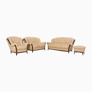 Leather Sofa Set in Beige by Nieri Victoria, Set of 4