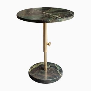 Green Marble and Brass Drink Table, 1990s
