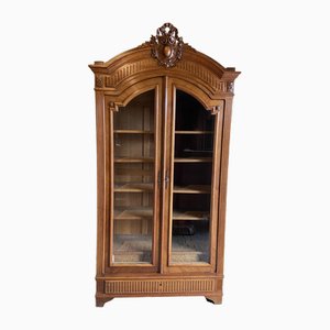 Brauner Vintage Schrank aus Nussholz, 1880er