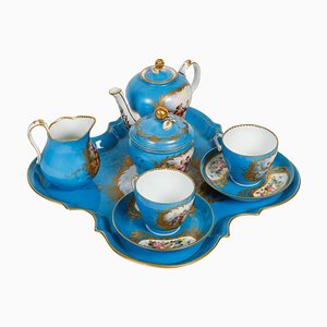 Servicio de té Napoleon III de porcelana de Sèvres. Juego de 6