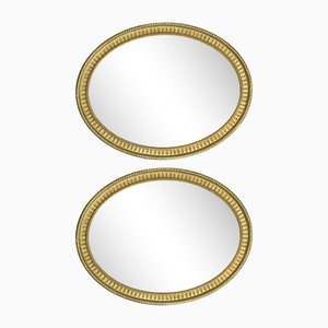 Oval Wall Mirrors, 1890s, Set of 2