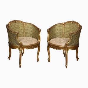 Fauteuils Baignoire Louis XVI, France, 1890s, Set de 2