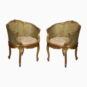 Set of Louis XVI French Tub Armchairs, 1890s