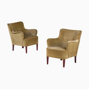 Danish Easy Chairs, 1940s, Set of 2