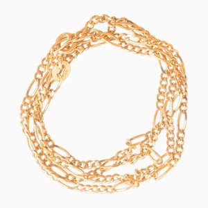Vintage 9k Yellow Gold Chain Withfigaro Link