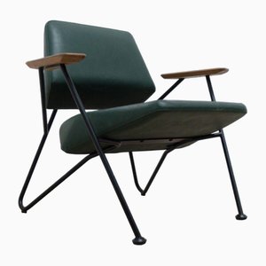 Fauteuil Polygone Mid-Century en Cuir, 2010