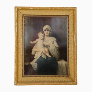Antique Frame with Printed Maria