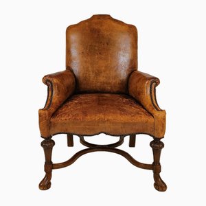 Chippendale Sheep Leather Armchair