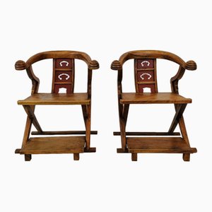 Asian Throne Chairs, 1960s, Set of 2