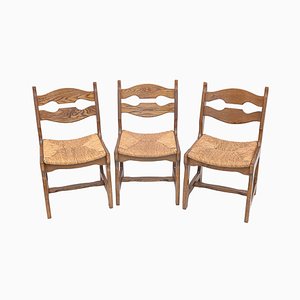 Chaises de Salle à Manger par Guillerme Et Chambron, 1950s, Set de 6