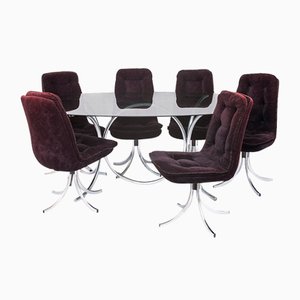 Esszimmergarnitur, 1970er, 7 Set