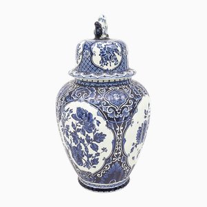 Delft Earthenware Vase from Boch Frères, 1950s
