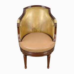 Fauteuil Pivotant Style Louis XVI en Hêtre Fin 19ème Siècle