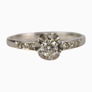 Gold-Platinum Ring with Natural Diamond