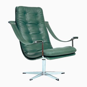 Swivel Lounge Chair in Forest Green by Geoffrey Harcourt for Artifort, 1959