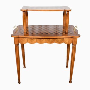 Marquetry Side Table, 1940s