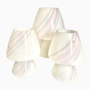 Mushroom Lampen aus Muranoglas, Italien, 1970er, 3er Set