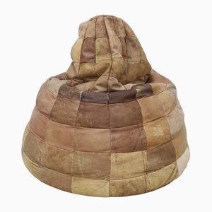 Bean Bag in Patchwork Leather attributed to de Sede, 1970s