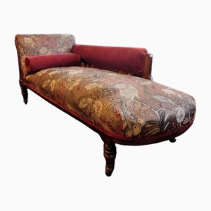 Late Victorian Arts & Crafts Mahogany Chaise Longue, 1890s