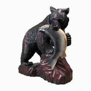 Artista di Hokkaido, Kibori Kuma Bear, Giappone, anni '60, legno