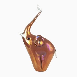 Red Murano Glass Elephant from Archimede Seguso, 1960s