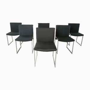 Vintage Italian Chrome Dining Chairs, 1970s, Set of 6