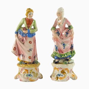 Figurines Vintage de Capodimonte, Italie, 1950s. Lot de 2, Lot de 2