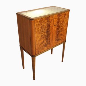 Mueble de bar piramidal sueco de caoba de Förenade Möbler Linköping, años 40